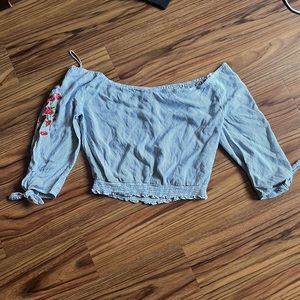 Hollister Off the Shoulder Crop Top